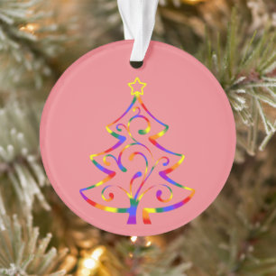 LGBT+ Fierté Arbre de Noël Ornement acrylique