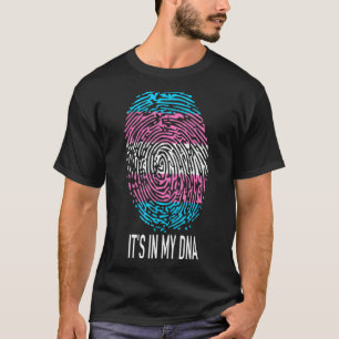 Lgbt Fingerprint It's In My Dna Transgender Pride T-Shirt