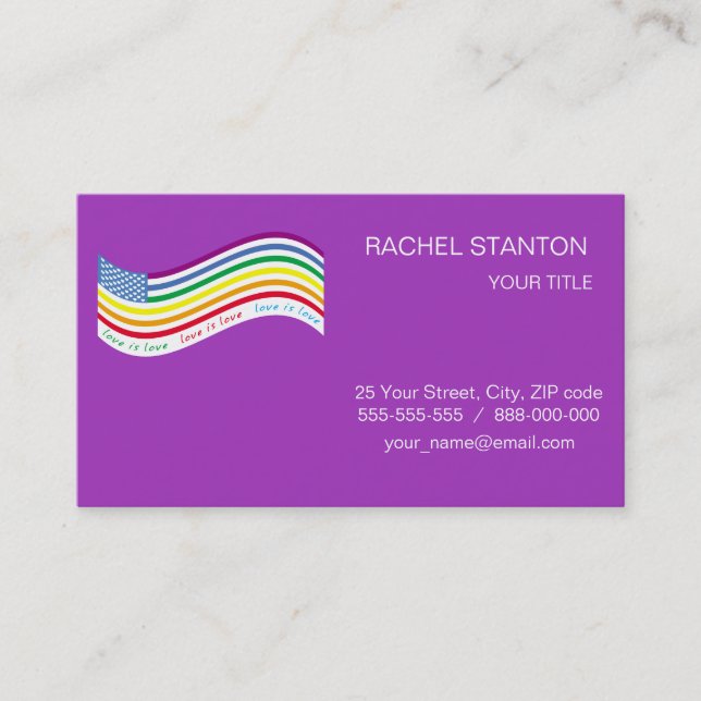 LGBT flag Business Card (Front)