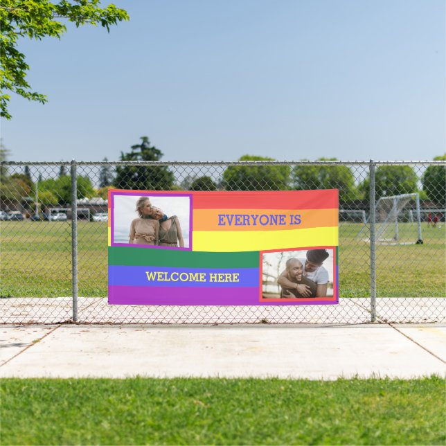 LGBT Flag Custom Photo  Banner (Insitu)