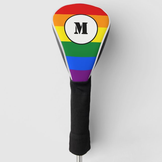 LGBT flag Drawstring Backpack Golf Head Cover (Front)