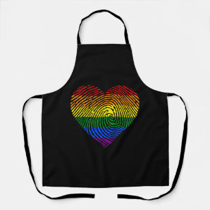 LGBT Flag Fingerprint Proud LGBT Pride Gifts Apron