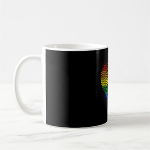 LGBT Flag Fingerprint Proud LGBT Pride Gifts Coffee Mug