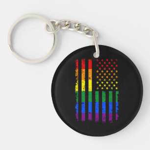 LGBT Flag Gay Pride Month Transgender Keychain