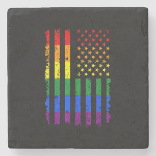 LGBT Flag Gay Pride Month Transgender Stone Coaster