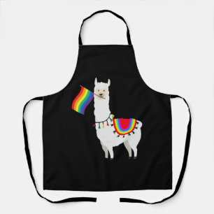 Lgbt Flag Llama Gay Lesbian Apron