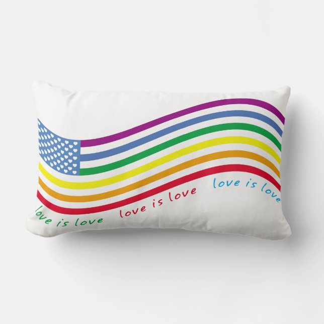 LGBT flag Lumbar Pillow (Front)
