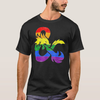 LGBT Flag Pride Role Paying D20 DnD Gaming RPG Gif T-Shirt