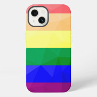LGBT flag rainbow lines geometric mesh pattern