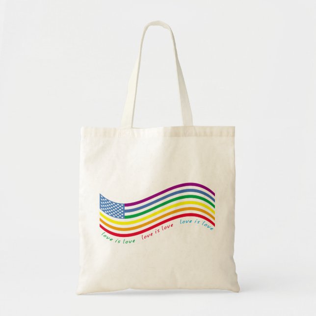 LGBT flag Tote Bag (Front)