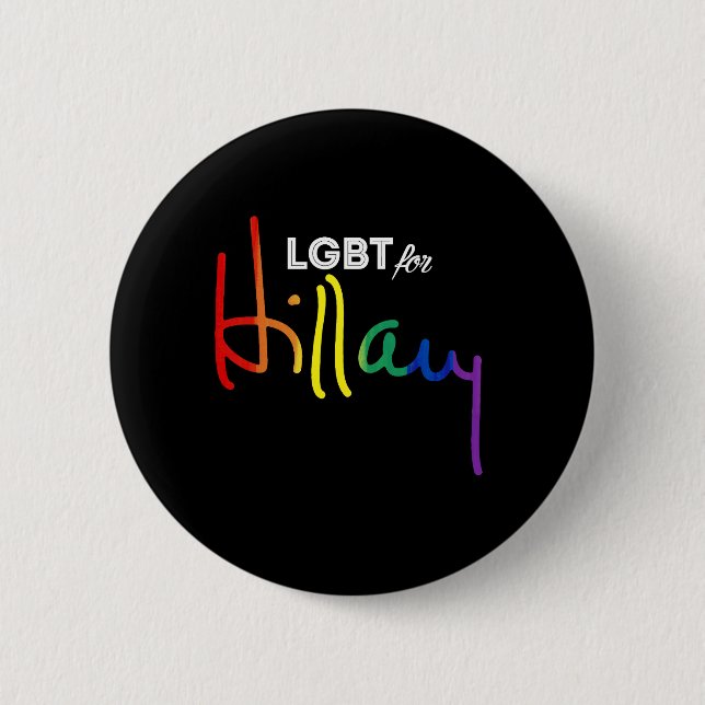 LGBT for Hillary Clinton 2 Inch Round Button (Front)