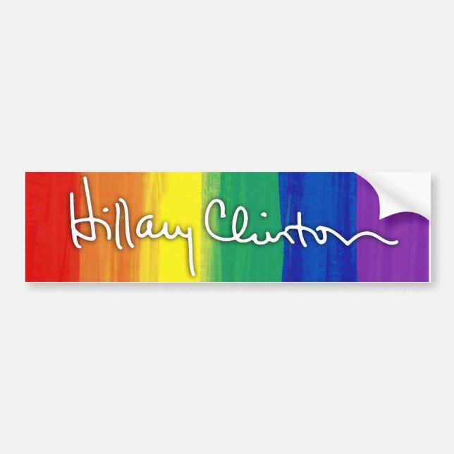 LGBT for Hillary Clinton Bumper Sticker (Front)