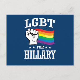 LGBT FOR HILLARY POSTCARD