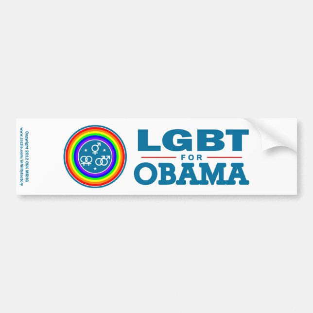 LGBT for OBAMA Bumper Sticker (Front)