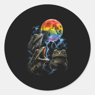 Lgbt frog bootleg bisexual lesbian gay  classic round sticker