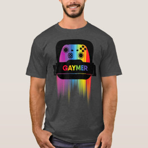 LGBT Gamer Gaymer T  Gay Pride Rainbow Gamepad T-Shirt