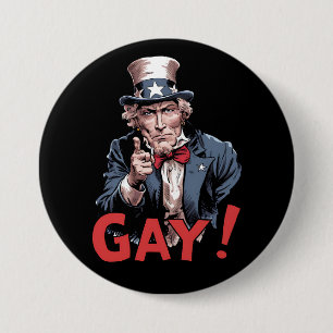 LGBT Gay Ally Pride Month Funny 3 Inch Round Button