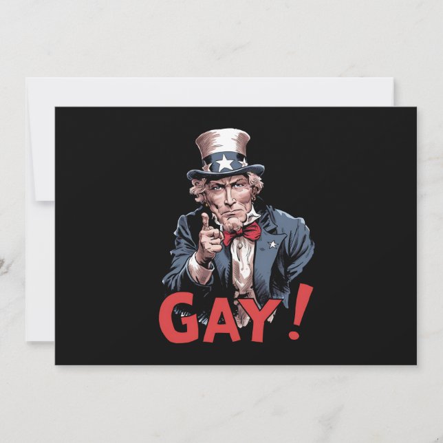 LGBT Gay Ally Pride Month Funny Invitation (Front)