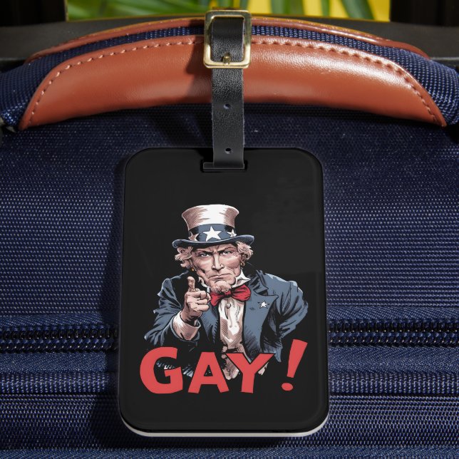 LGBT Gay Ally Pride Month Funny Luggage Tag (Front Insitu 2)