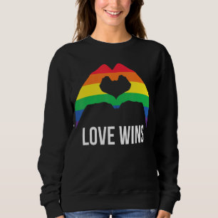 Lgbt Gay Lesbian Pride Flag Love Wins Pride Flag Sweatshirt
