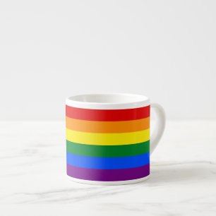 LGBT Gay Pride 6-Stripe Rainbow Flag Espresso Cup