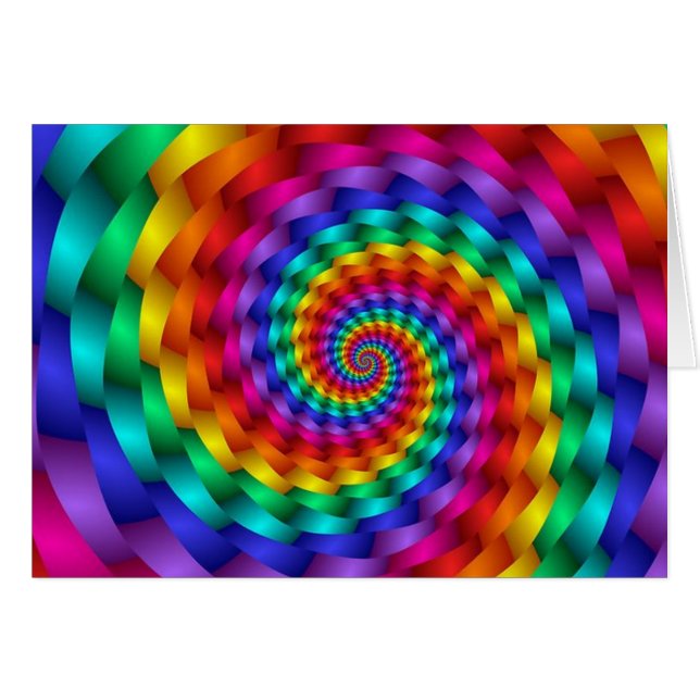 LGBT Gay pride Arc-en-ciel Spiral Fractal Infinity (Devant Horizontal)