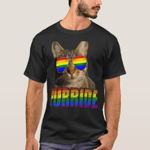 Lgbt Gay Pride Cat Purride Cat  Lgbtq Men Women T-Shirt