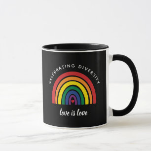 LGBT Gay Pride Celebrating Diversity Love Is Love Mug