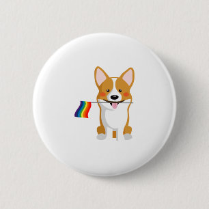 LGBT Gay Pride Flag Corgi - Pride Women Gay Men 2 Inch Round Button