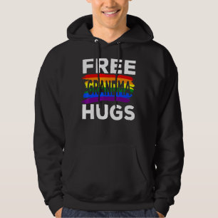 Lgbt Gay Pride Free Grandma Hugs Matching Support Hoodie