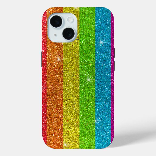 LGBT Gay Pride Glam Glitter Sparkle Metallic Chic  Case-Mate iPhone Case (Back)