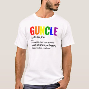 Lgbt Gay Pride Guncle Definition Rainbow Uncle Sup T-Shirt
