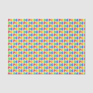 LGBT Gay Pride Month Celebration Rainbow Letters Tissue Paper