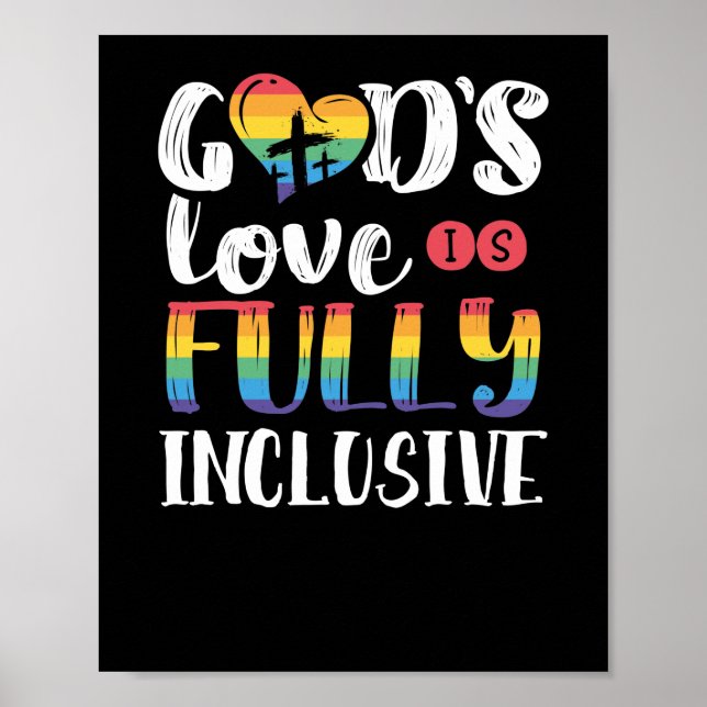 LGBT Gay Pride Month  Gods Love Is Fully Poster (Front)