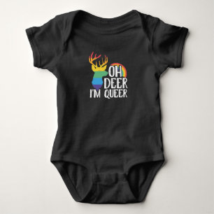LGBT Gay Pride Month  Oh Dear Im Queer Baby Bodysuit