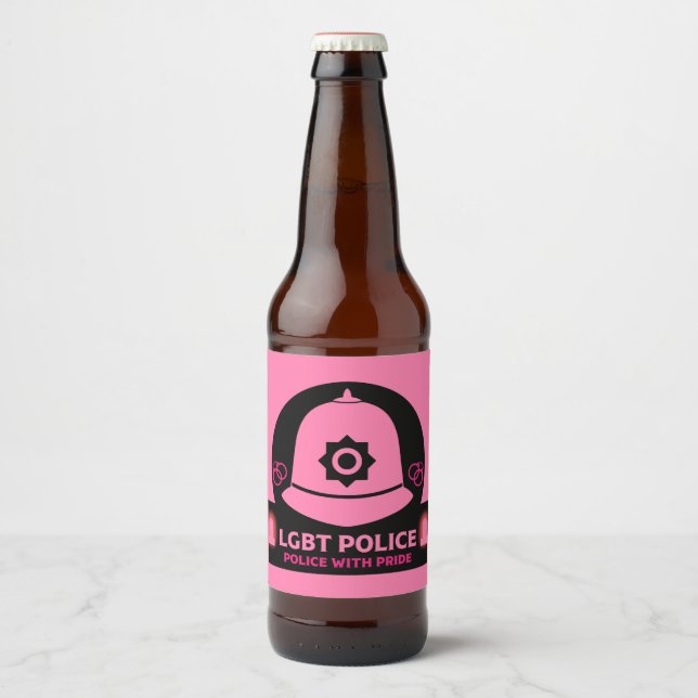  LGBT+ Gay Pride Police Beer Bottle Label (Front)
