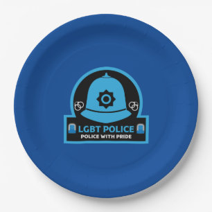 LGBT+ Gay Pride Police Paper Plate