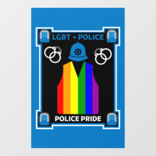 LGBT+ Gay Pride Police Window Cling