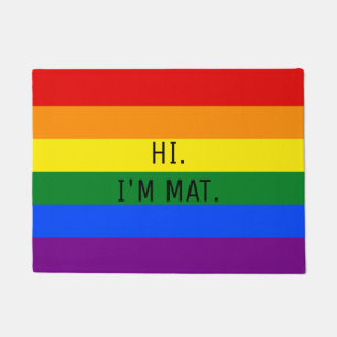 LGBT Gay Pride Rainbow Flag Colours Funny Entrance Doormat