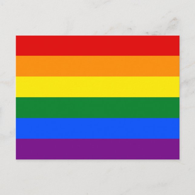 LGBT Gay Pride Rainbow Flag Postcard (Front)