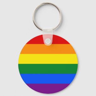 LGBT Gay Pride Rainbow Flag Stripe Keychain