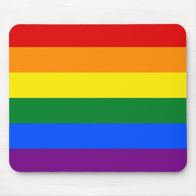 LGBT Gay Pride Rainbow Flag Stripe Mouse Pad (Front)