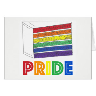 LGBT Gay Pride Rainbow Layer Wedding Cake Slice
