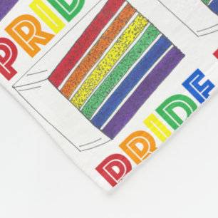 LGBT Gay Pride Rainbow Layer Wedding Cake Slice Fleece Blanket