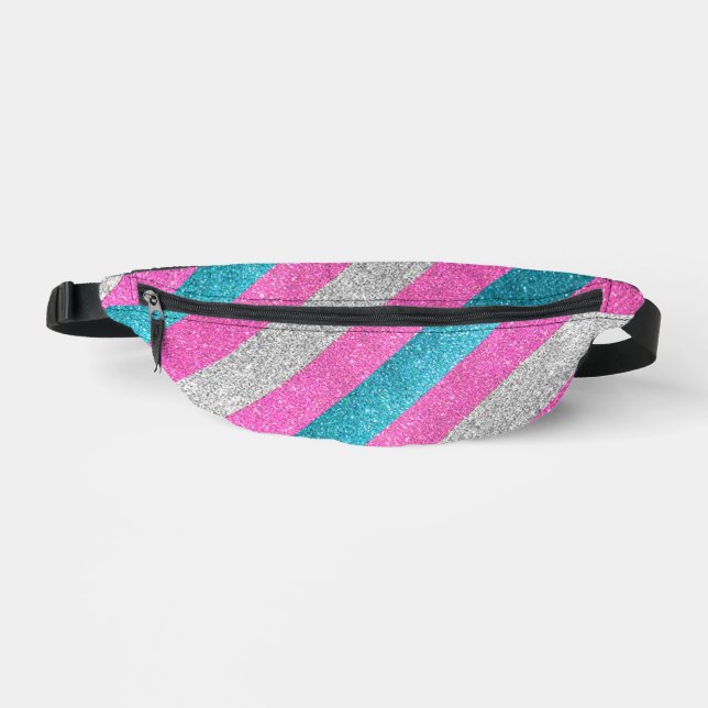 LGBT Gay Pride Trans Proud Glitter Glam Luxury Fanny Pack (Front)