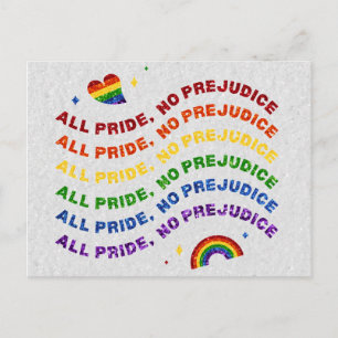 LGBT Glitter All Pride No Prejudice Card