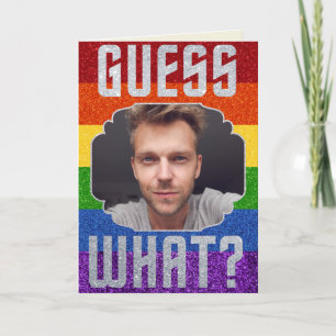 LGBT Glitter Coming Out Photo Card