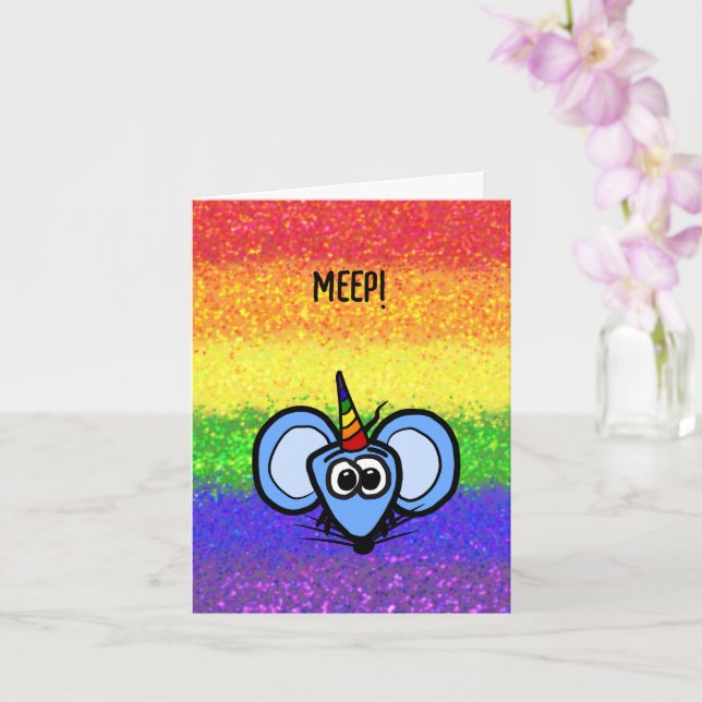 LGBT Glitter Pride Card (Orchid)