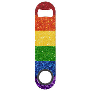 LGBT Glitter Rainbow Pride Flag Bar Key