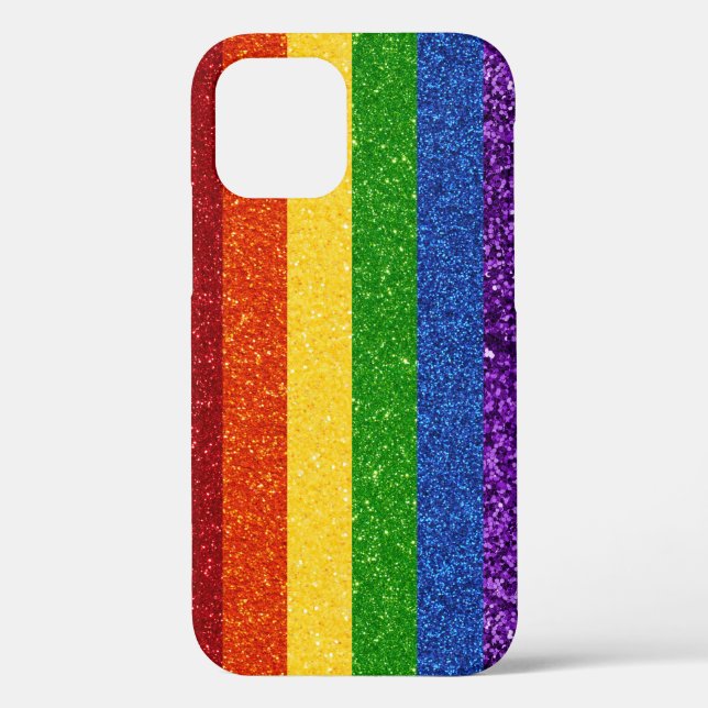 LGBT Glitter Rainbow Pride Flag Case-Mate iPhone Case (Back)